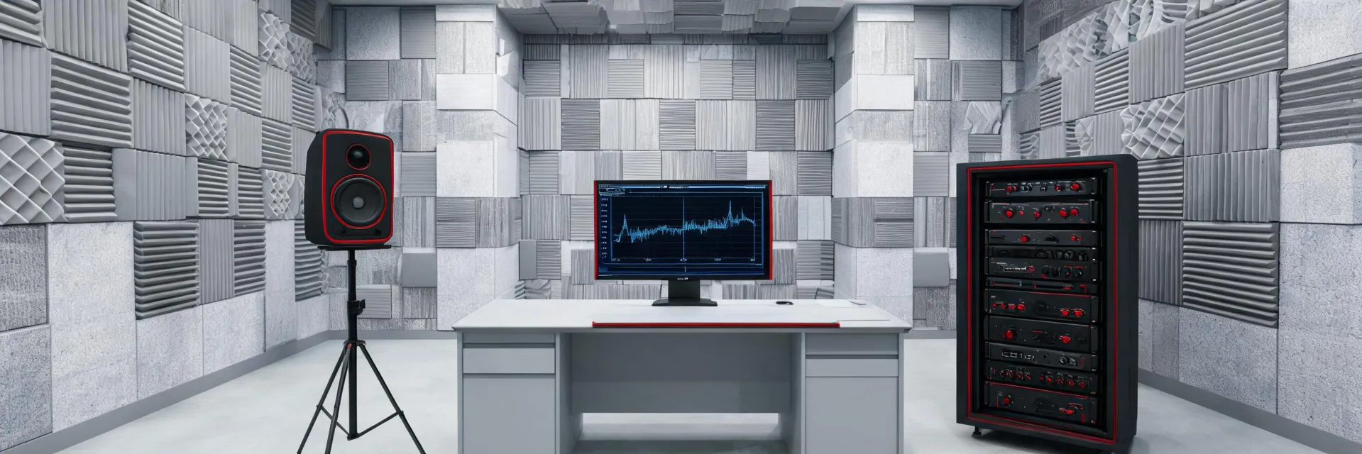 Audio testing room and loudspeaker measurement setup