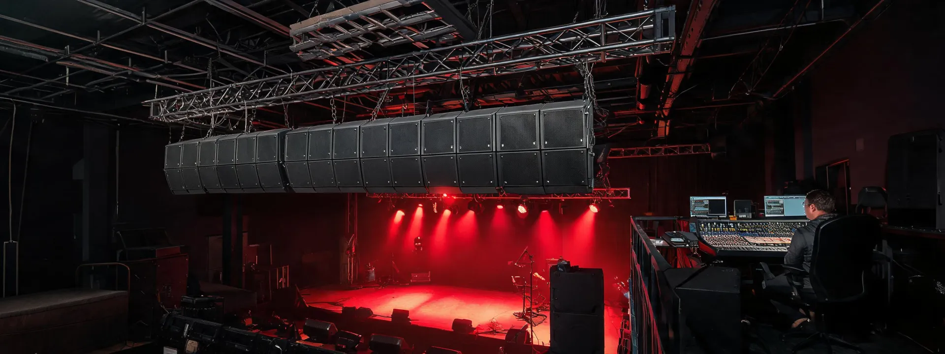Behringer loudspeaker system in a live venue